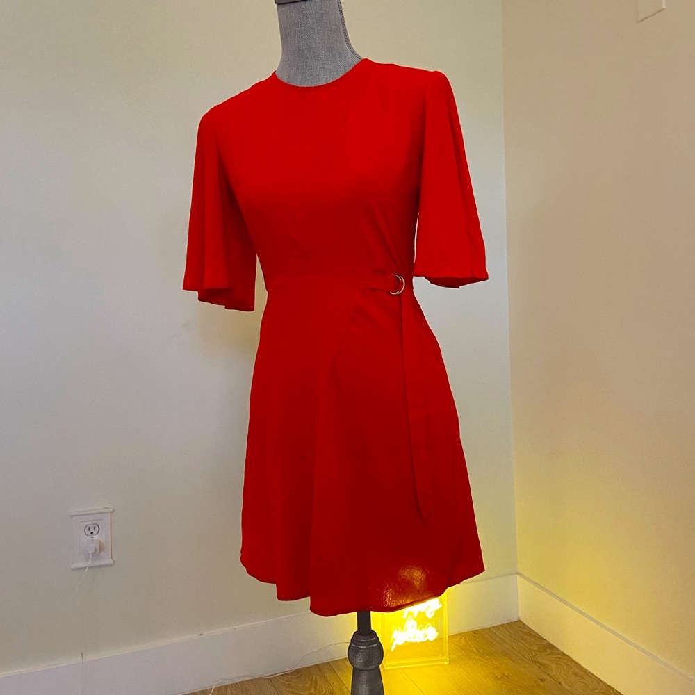 TopShop Burnt orange wrap dress